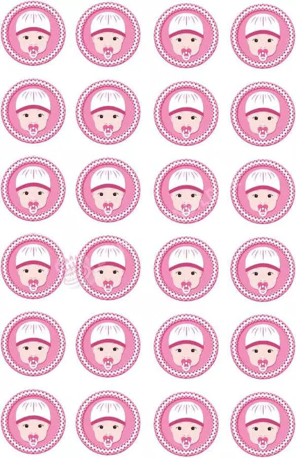 Muffinaufleger Motiv: Baby Mädchen - Deintortenbild.de Tortenaufleger aus Esspapier: Oblatenpapier / 15 Stück x 5cm, Oblatenpapier / 24 Stück x 4cm, Zuckerpapier / 15 Stück x 5cm, Zuckerpapier / 24 Stück x 4cm, Fondantpapier / 15 Stück x 5cm, Fondantpapier / 24 Stück x 4cm